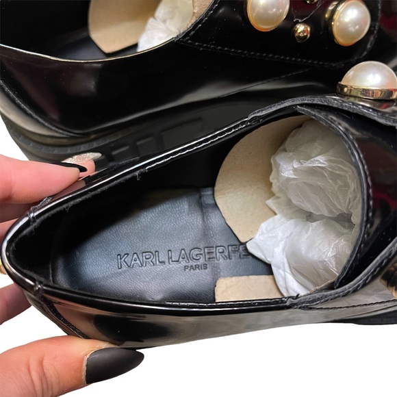 NIB Karl Lagerfeld Raza Platform Chunky Loafers - Picture 4 of 9